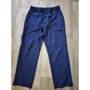 DICKIES Men's XL Medical Drawstring Cargo Pants Navy Stretch